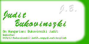 judit bukovinszki business card